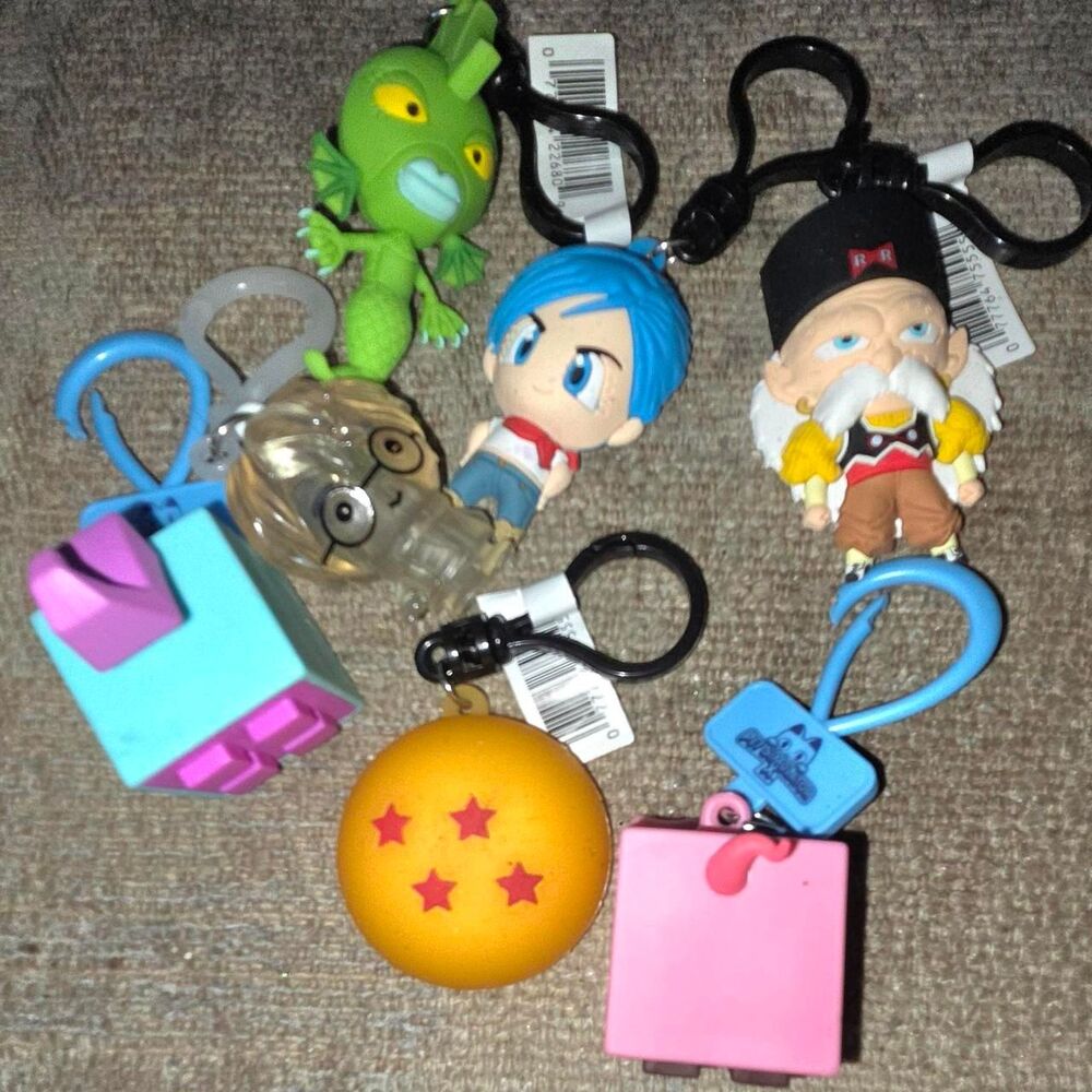 Anime & Collector Figural Bag Clip Lot - Keychains kidcore Dragon Ball. Monsters